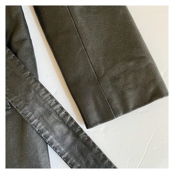 VINTAGE - LEATHER TRENCH COAT - Picture 10 of 14